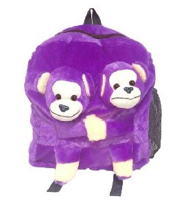 Plush Twins Monkey Stuffed School Bag