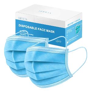 50 Pcs Disposable Face Mask 3-Ply Breathable &amp;amp; Comfortable Safety Mask, Protective Masks for Indoor