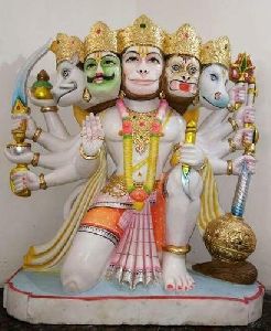 Marble Panchmukhi Hanuman Statue
