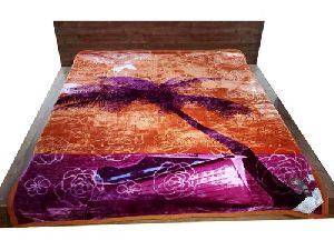 4X6 Feet Flower Printed Double Bed Blankets