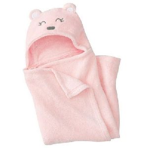 Peach Baby Fleece Cartoon Towel