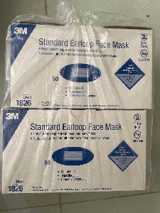 3m surgical blue pleated earloop face mask box of 50