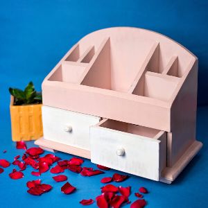Wooden Distressed Pink Storage Dressing box