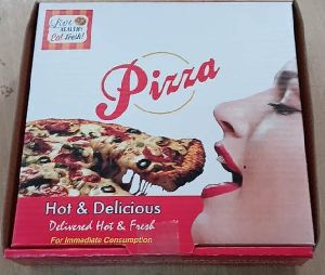 Pyramid Pizza Boxes, Generic Design, 7&amp;quot; X 7&amp;quot; X 1.5&amp;quot;, 150 Pcs/Pkt, Food Grade Coated, Oil Proof, Moisture Proof 