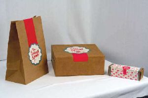 Sticker Kraft Paper Packaging Box