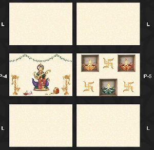 Glossy Pooja Room Digital Wall Tiles