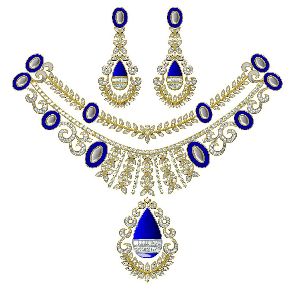 Party Wear Diamond Necklace Set