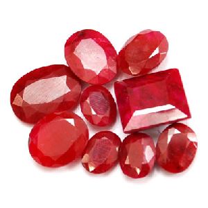 Faceted Ruby Precious Stone