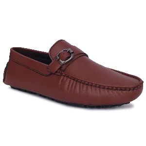 Mens Red Premium Driving Loafers