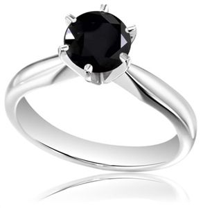 Moissanite Diamond Ring, Black Colour  