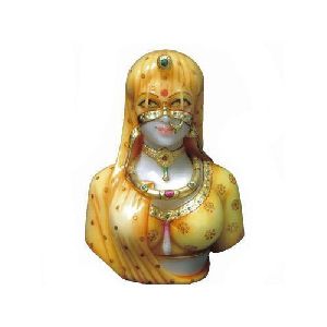 Marble Rajasthani Lady Statue