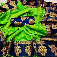 Light Green Satin Silk Saree