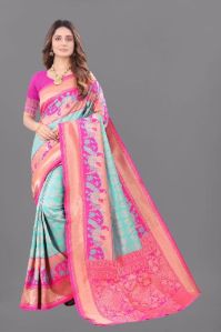 Soft Lichi Silk Saree