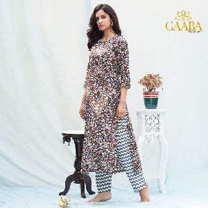 Gaaba Black Kurta Pant With Shimmering Sequin Work