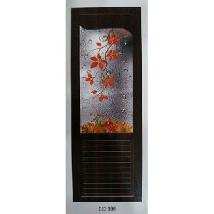 PVC Glass Floral Printed Door