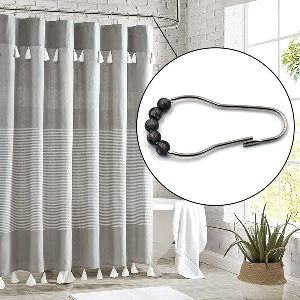 Stainless Steel Bath Drape Clasp Curtain Hooks.
