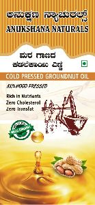 Wood cold pressed groundnut oil