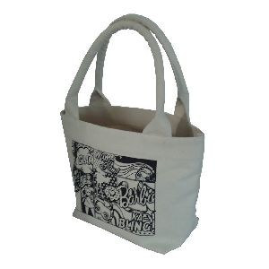 12 Oz Natural Canvas Tote Bag With Padded Handle