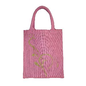 PP Laminated Jute Gift Bag With Padded Rope Handle
