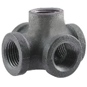 Black Alloy Steel Pipe Cross Connector