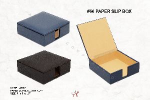 Vegan Leather Paper Slip Box