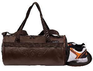 Rexine gym bag with shoe pocket