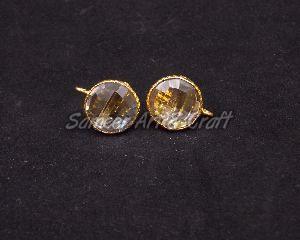 Crystal Quartz Gemstone Stud Earring Set