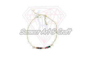 Gemstone Beaded Bracelet Gold Plated Multi gemstone Stylish Bracelet