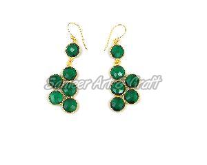 Green Quartz Gemstone Earring Set