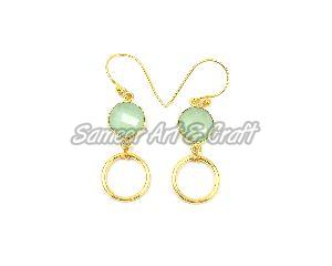 Peridot Gemstone Earring with Gold Plated