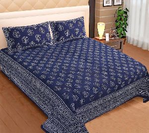 300TC Cotton Printed Bedsheet King Size with 2 Pillow Cover Combo (90 x 108 inch)