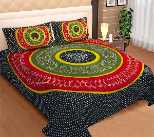 Cotton Printed Bedsheet King Size with 2 Pillow Cover