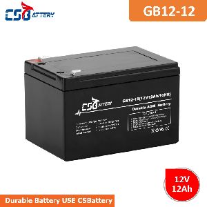 CSBattery 12V 12Ah SMF-rechargeable  Lead acid battery for Home-Appliances/Electric-Vehicle