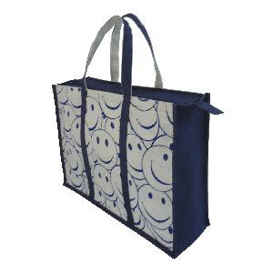 PP Laminated Jute Shopping Bag With Jute Handle