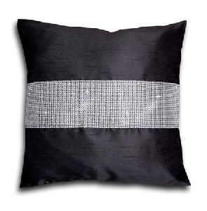 Black Silk Cushion Covers