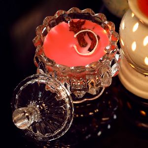 Hibiscus Petals with Tea Rose Crystal Jar Candle