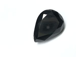 27.05 Carat Black Pear Shape Moissanite 