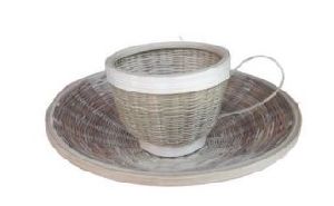 Bamboo Cup &amp; Plate Set