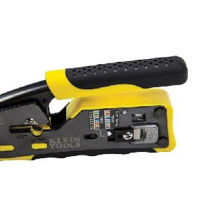 Klein Tools VDV226-110, Ratcheting Cable Crimper / Stripper / Cutter, for Pass-Thru