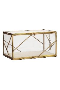Decorative metal and glass box