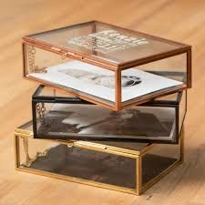 Glass jewelry boxes