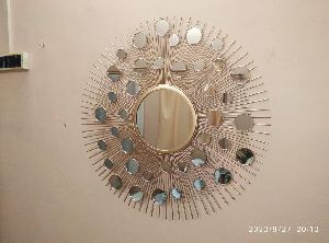 Wire decorative wall mirror