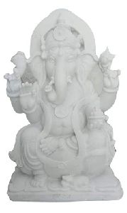 18 Inch Marble Lord Ganesha Statue