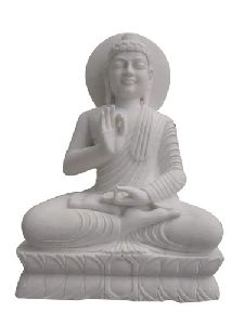 24 Inch Marble Buddha Statue
