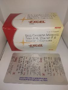 Excel   ( Beta Carotene, Minerals, Spirulina, Vitamin E & Vitamin C  Capsules )