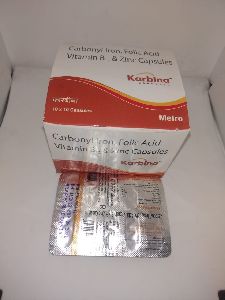 Karbina Capsules  (  Carbonyl Iron, Folic Acid  Vitamin B & Zinc  Capsules )