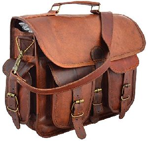 Handmade Leather Briefcase Laptop Bag