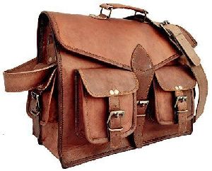 Handmade Leather Messenger Laptop Bag