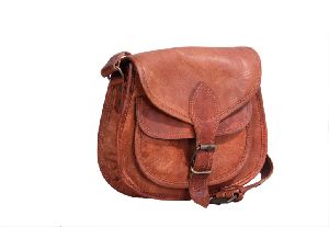 Handmade Leather Sling Purse Bag