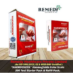 'HAEMOCHECK'-Hemoglobin Color Scale Kit
